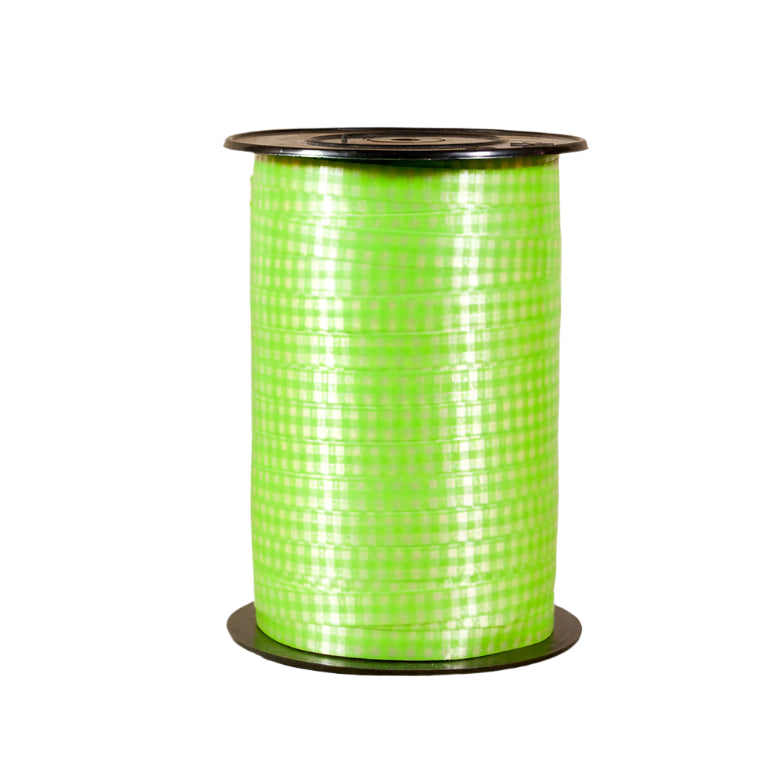 Krullint met Ruitjes Groen - Kadopapier.net