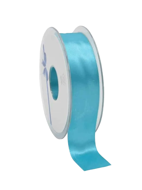 Turquoise Satijnlint 3-38mm / 25-50m - Kadopapier.net