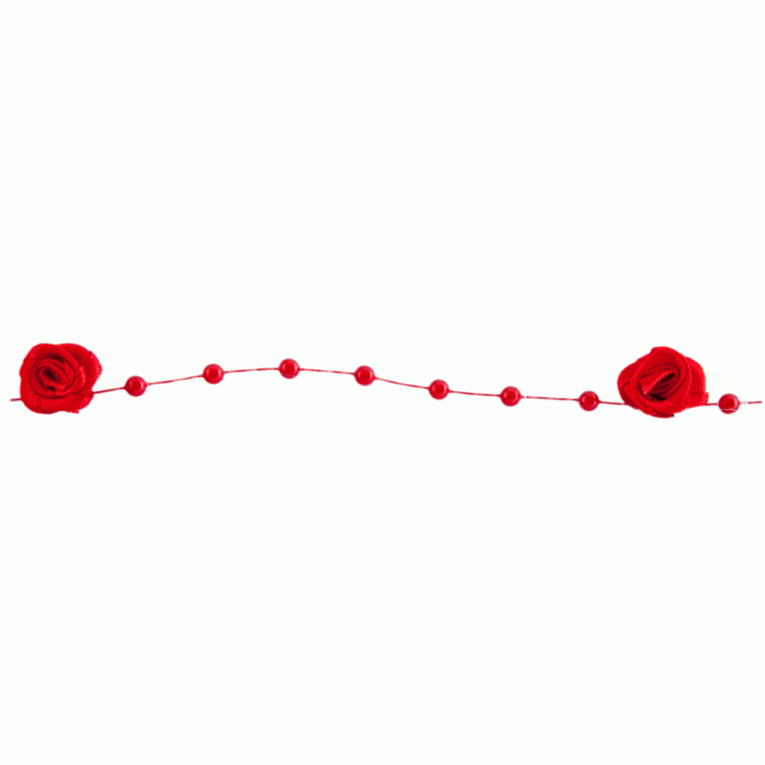 Wired cadeaulint Rozen Rood - Kadopapier.net