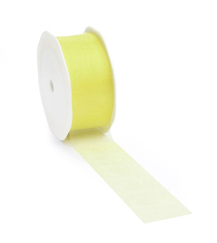 Zacht geel voile lint
