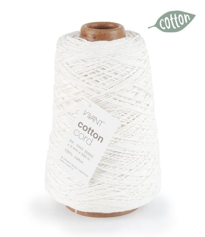 Wit katoentouw voor diverse toepassingen en knutselprojecten - 50 / 500 meter - Katoen Touw