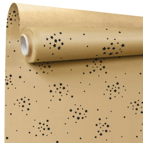 Kraft Inpakpapier Zwarte Sterren