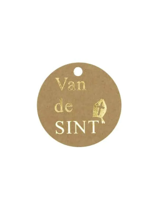 Kadokaartje Van de Sint – 5 cm – 50 stuks