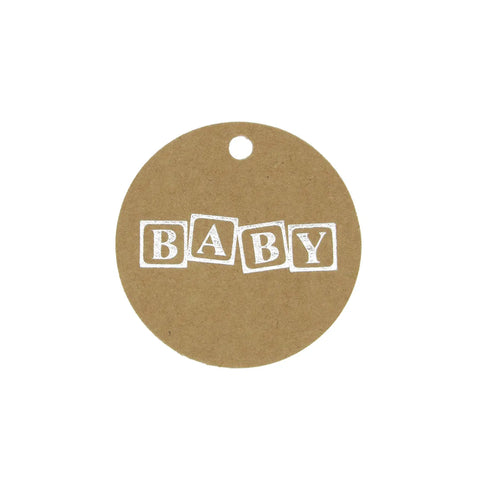 Kraftlabel Babyblok Zilver
