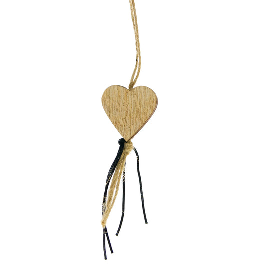 Gelukshanger Naturel Hart > 25x25mm | 100 Stuks