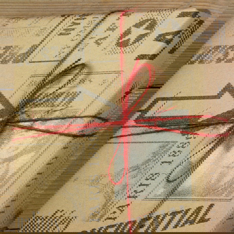 Dun jutetouw Rood - Kadopapier.net