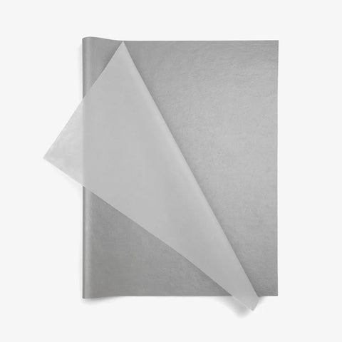 Enkelzijdig Zilver Vloeipapier 17 Grams | 25x36 cm, 36x50 cm, 50x75 cm - Kadopapier.net