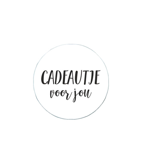 Etiket Cadeautje voor Jou Wit - Kadopapier.net