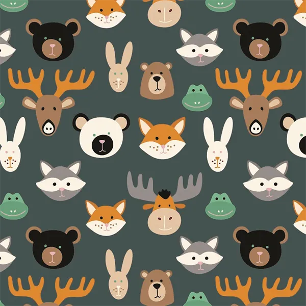 Inpakpapier Bosdieren 30 t/m 100 cm - 200 m | Vrolijk Dierenthema Cadeaupapier - Kadopapier.net