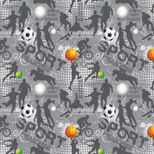 Inpakpapier met Sport afbeeldingen - Kadopapier.net