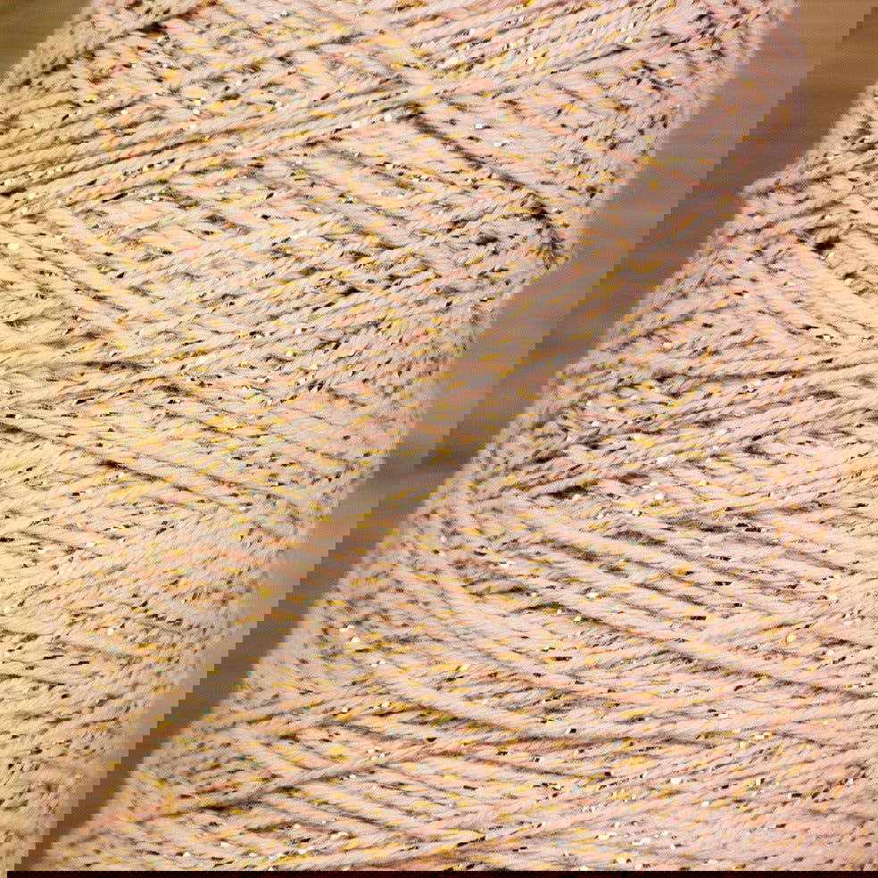 Katoentouw Roze - Goud - Kadopapier.net