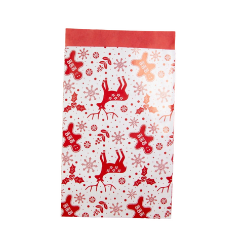 Cadeauzakje Kerst Rendier Rood
