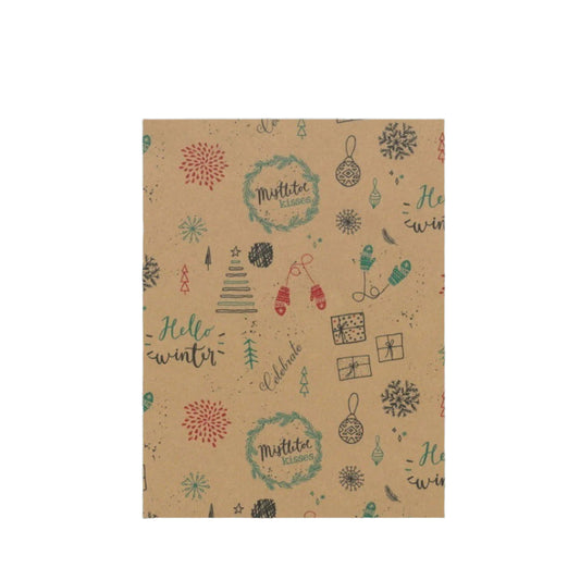 Kraft Kerstzakje Mistletoe - Kadopapier.net