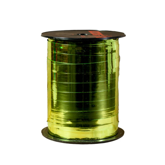 Metallic krullint Appelgroen - Kadopapier.net