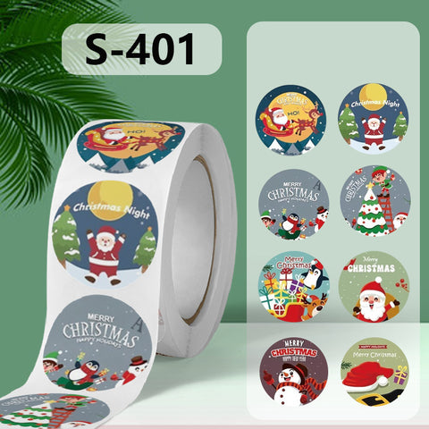 4 soorten Sluitstickers kerst
