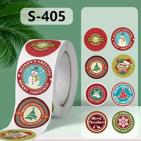 4 soorten Sluitstickers kerst