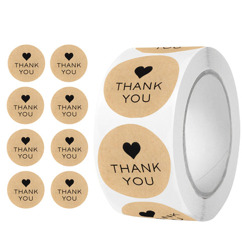 Sluitsticker Kraft Thank You
