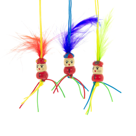 Roetveegpietje met veer > 16 mm | Assorti verpakt