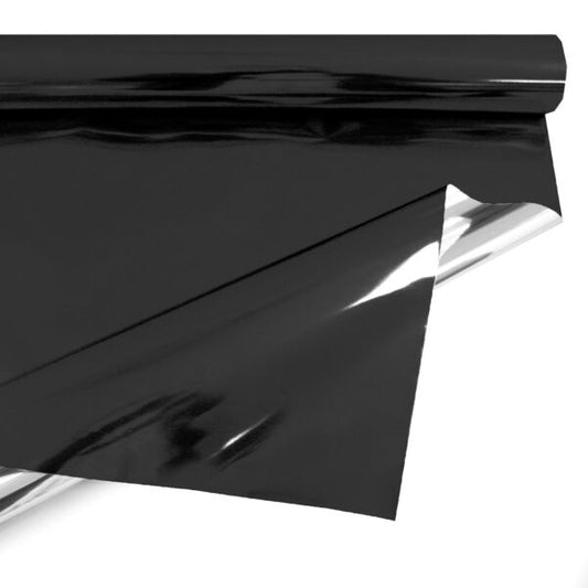 Hoogglans Inpakfolie Zwart – Luxe Plastic Inpakfolie | 69 cm / 50 m