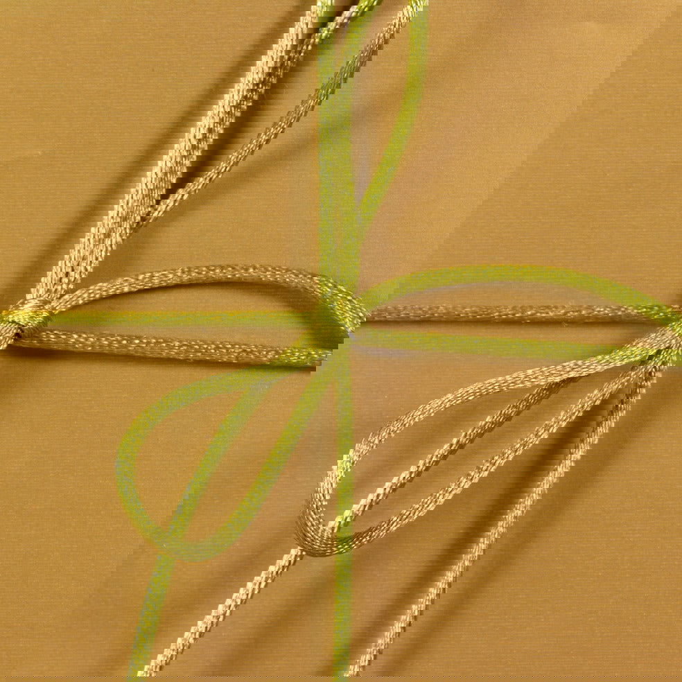 Satijnkoord Mosgroen - Kadopapier.net