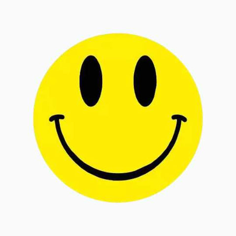 Wensetiket Smiley mix kleuren -Sticker-Etiket