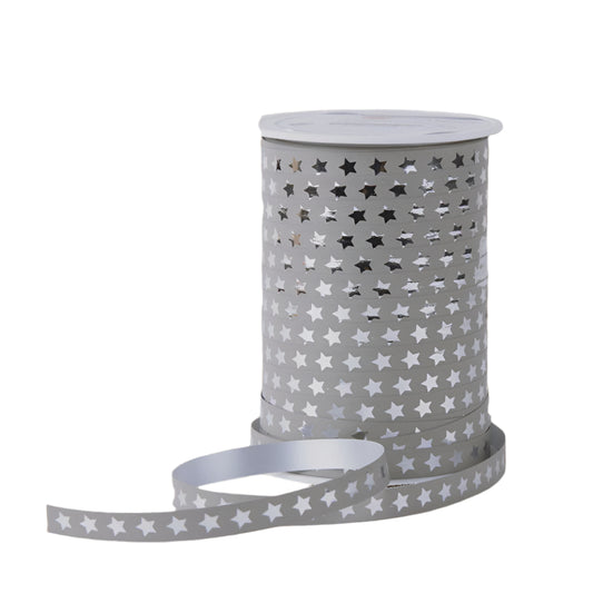 Sterretjes krullint Taupe - Zilver - Kadopapier.net