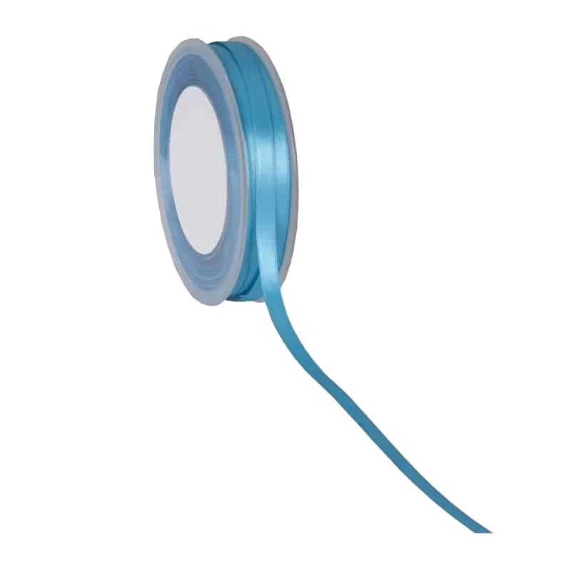 Turquoise Satijnlint 3-38mm / 25-50m - Kadopapier.net