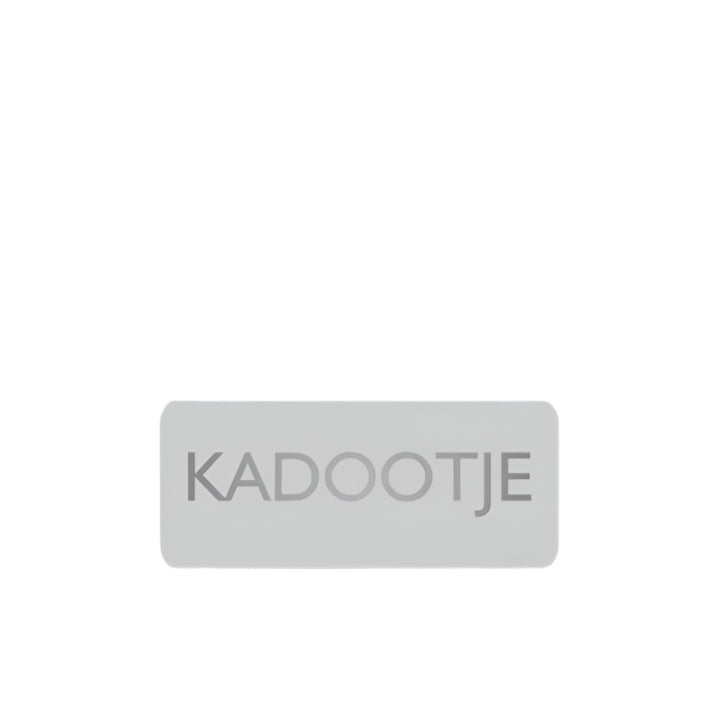 Wensetiket Kadootje Zilver - Kadopapier.net