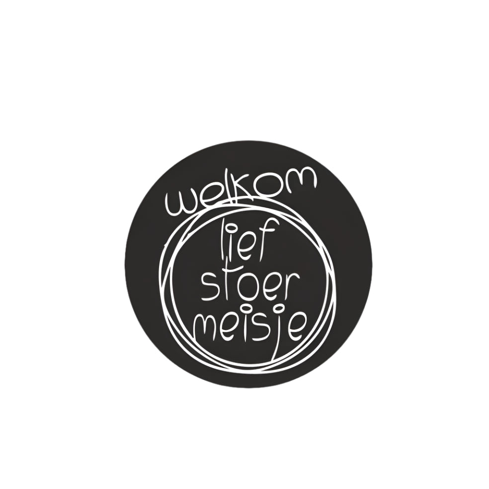 Wensetiket Stoer Meisje - Kadopapier.net