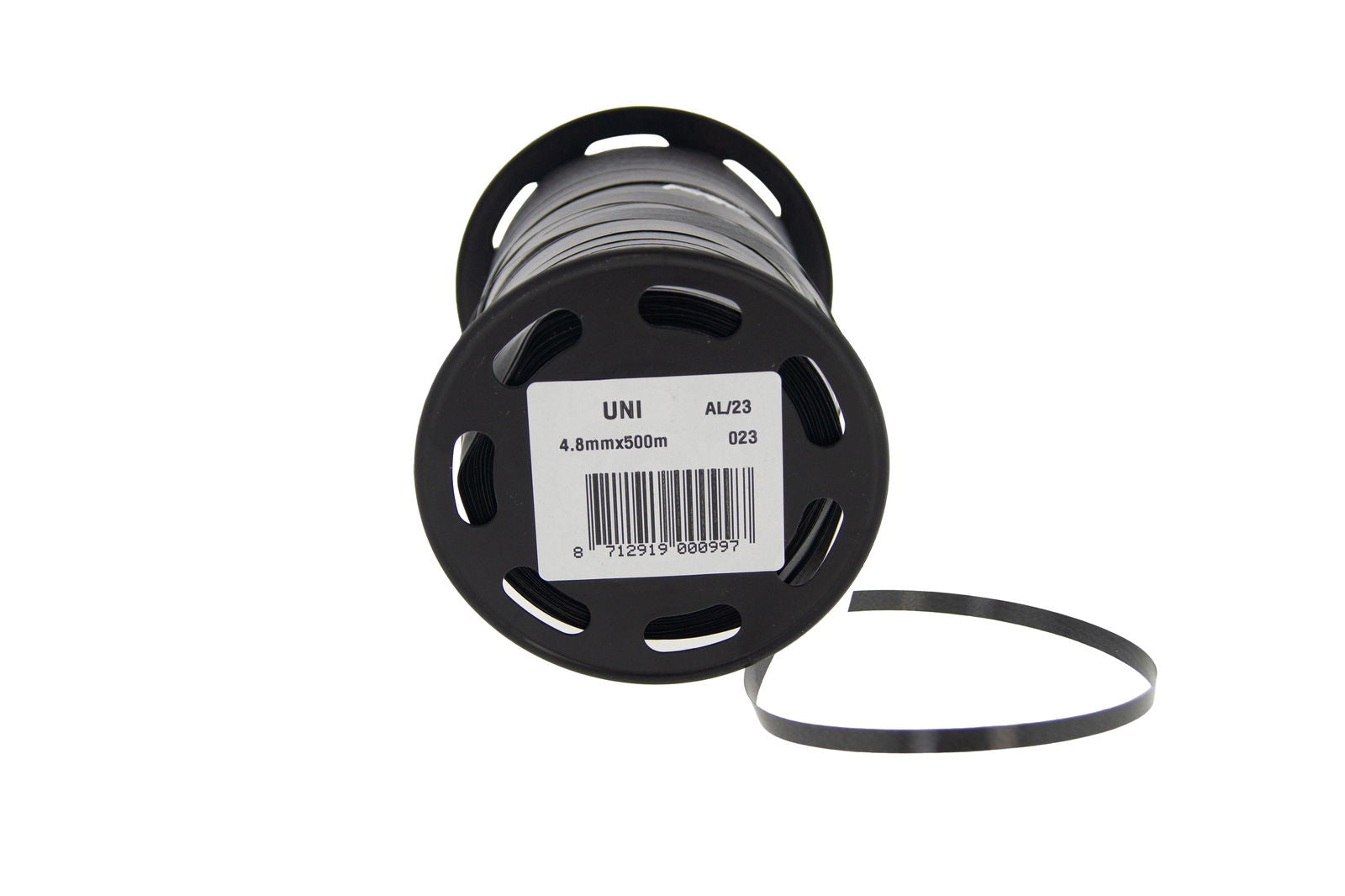 Zwart Krullint - 5mm/500m & 10mm/250m per rol - Kadopapier.net