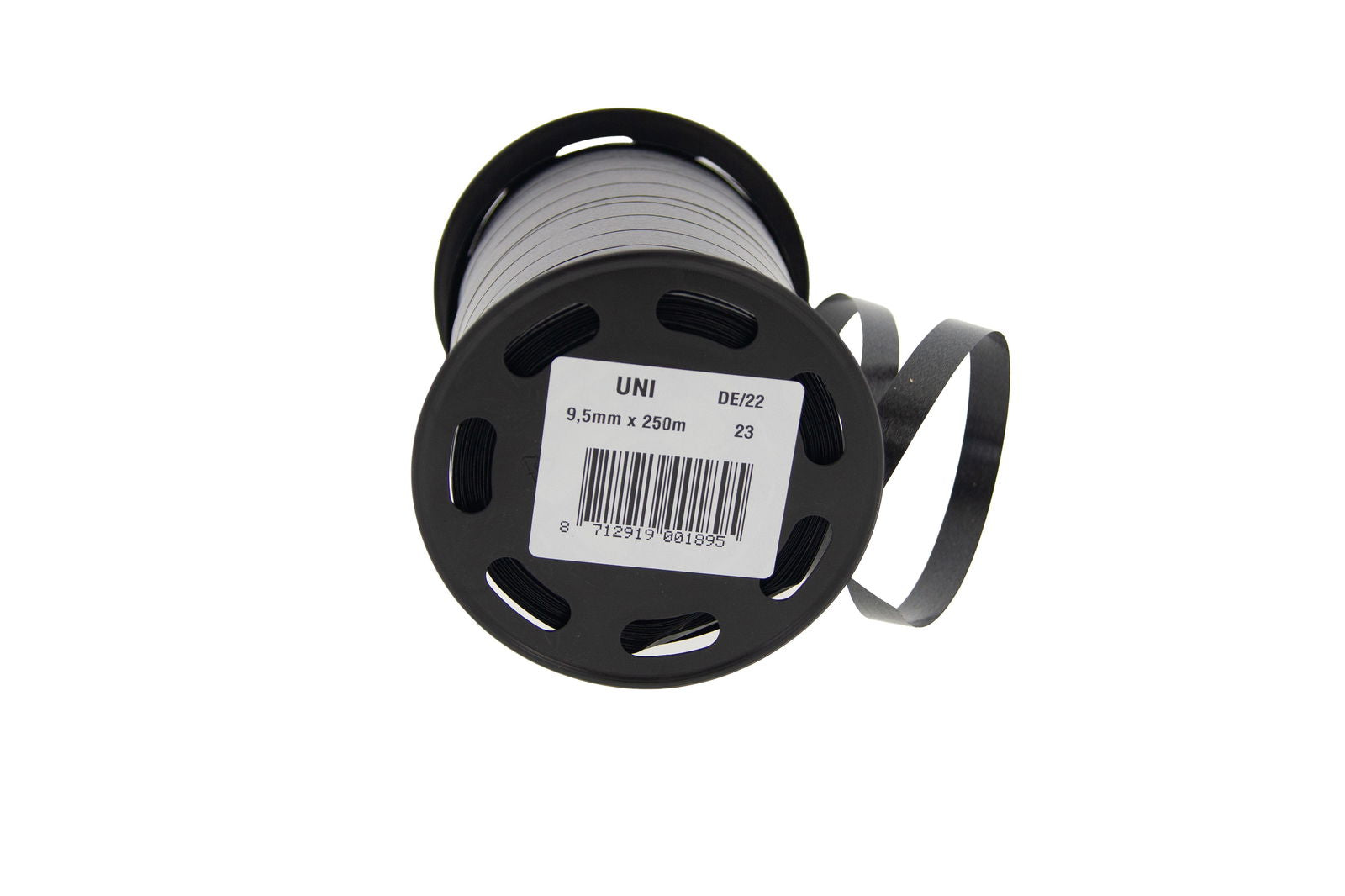 Zwart Krullint - 5mm/500m & 10mm/250m per rol - Kadopapier.net