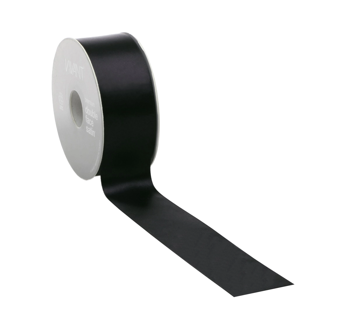 Zwart Satijnlint - 3, 6mm / 50m & 10, 15, 25, 38mm / 25m - Kadopapier.net