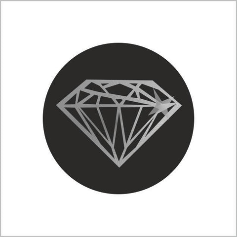 Sluitzegel met Diamant Zilver -Sticker-Etiket