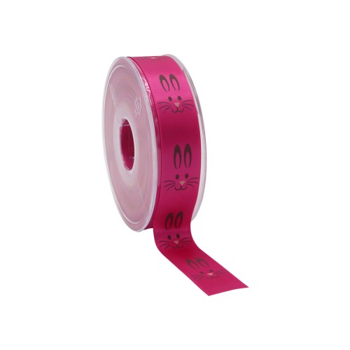 Fuchsia Paaslint met Haasjes 22mm x 25m